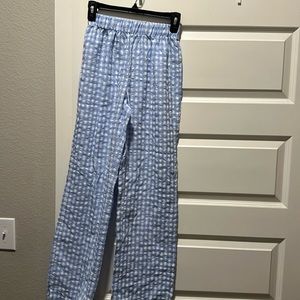 High waisted gingham pants